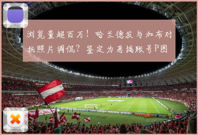 浏览量超百万！哈兰德发与加布对抗照片调侃？鉴定为恶搞账号P图